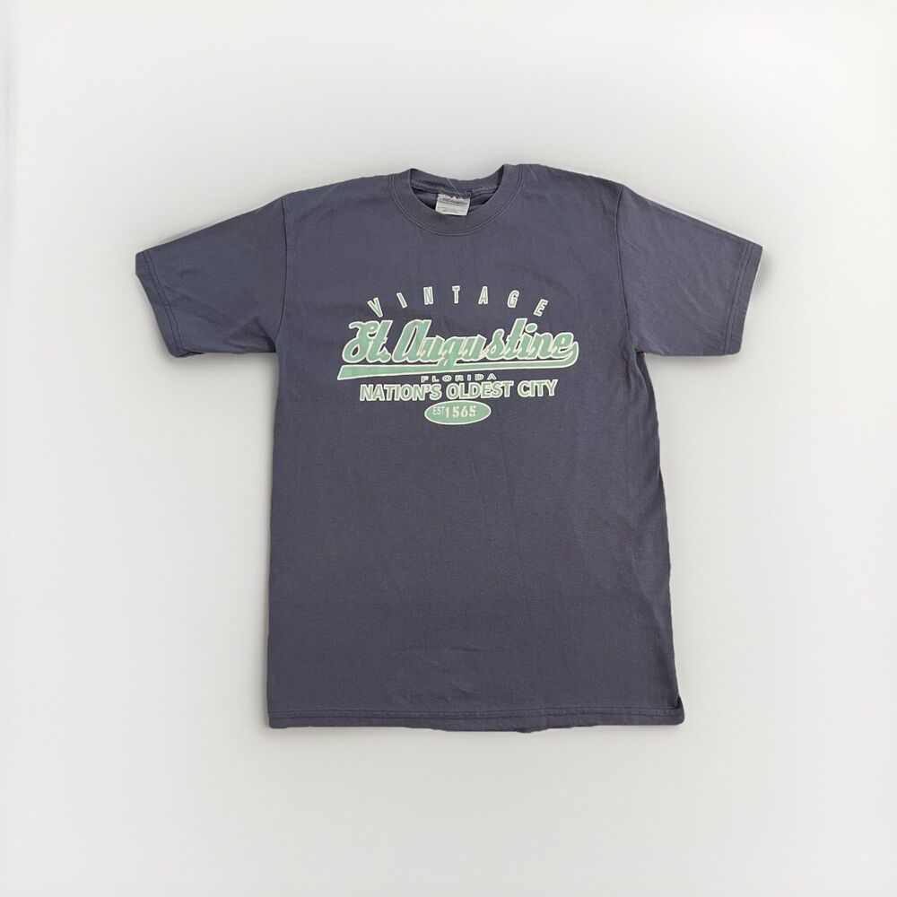 St Augustine Florida Vintage Style T Shirt Mens Small Hanes 50/50 Graphic  Tee